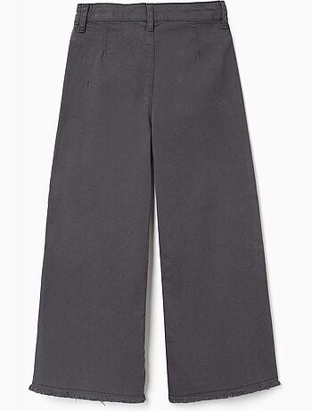 Pantalon à jambe large en sergé avec poches B&S