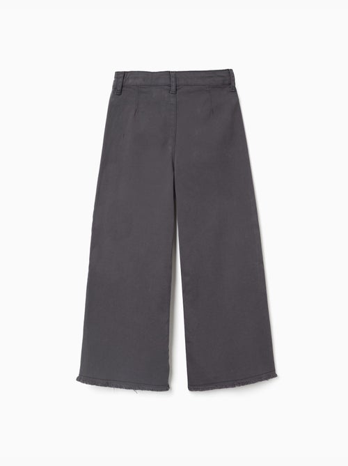 Pantalon à jambe large en sergé avec poches B&S - Kiabi