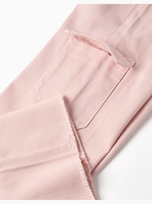 Pantalon à jambe large en sergé avec poches cargo - Kiabi Pantalon à jambe large en sergé avec poches cargo - Kiabi