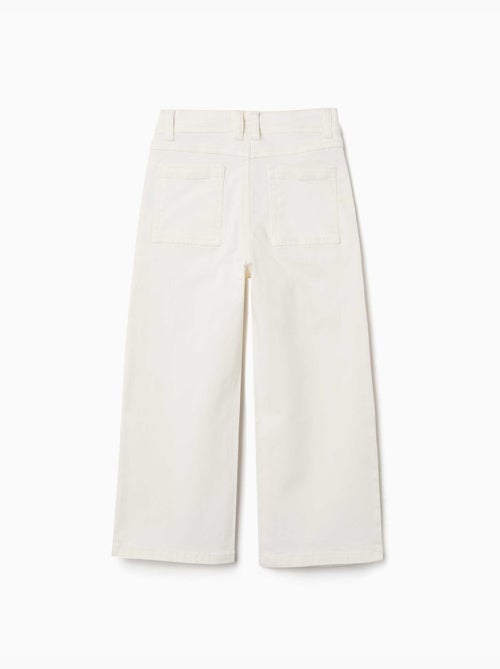 Pantalon à jambe large en sergé avec quatre poches - Kiabi Pantalon à jambe large en sergé avec quatre poches - Kiabi