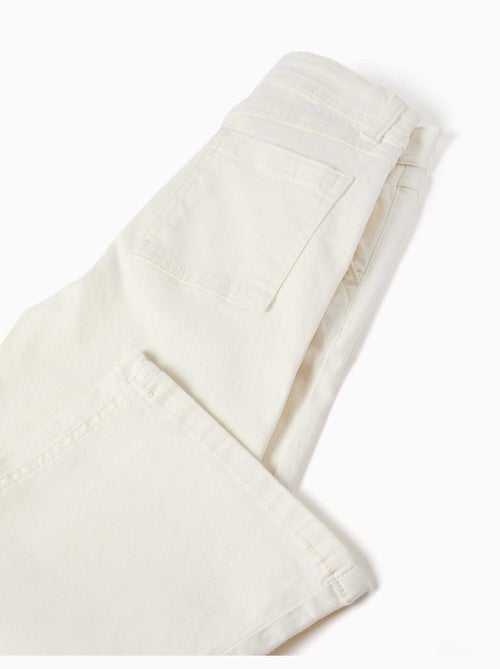 Pantalon à jambe large en sergé avec quatre poches - Kiabi Pantalon à jambe large en sergé avec quatre poches - Kiabi
