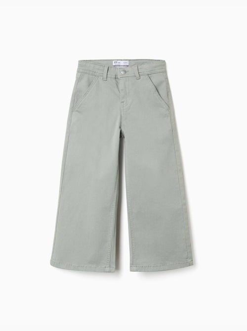 Pantalon à jambe large en sergé avec quatre poches - Kiabi Pantalon à jambe large en sergé avec quatre poches - Kiabi