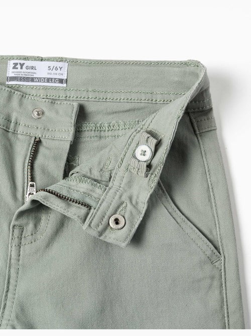 Pantalon à jambe large en sergé avec quatre poches - Kiabi Pantalon à jambe large en sergé avec quatre poches - Kiabi