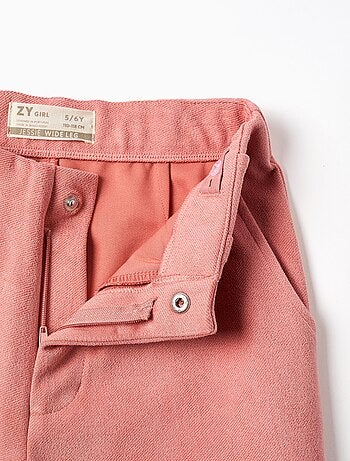 Pantalon à jambe large en suédine