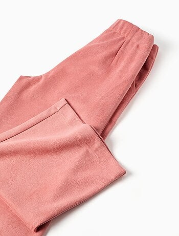 Pantalon à jambe large en suédine