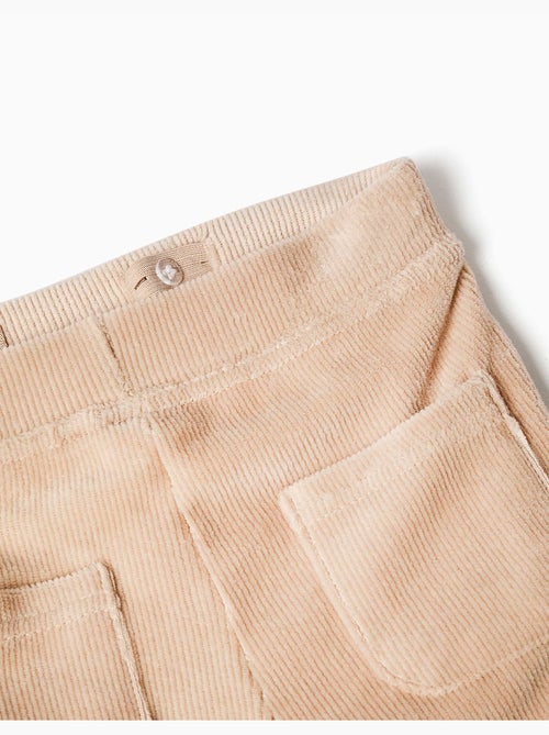 Pantalon à jambe large en velours côtelé avec taille élastique - Kiabi Pantalon à jambe large en velours côtelé avec taille élastique - Kiabi