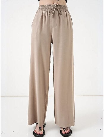Pantalon à jambe large taille haute avec poche bdart