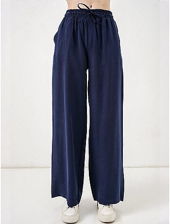 Pantalon à jambe large taille haute avec poche bdart