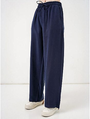 Pantalon à jambe large taille haute avec poche bdart