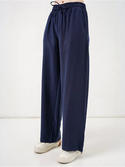 Pantalon à jambe large taille haute avec poche bdart - Kiabi Pantalon à jambe large taille haute avec poche bdart - Kiabi