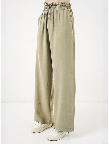 Pantalon à jambe large taille haute avec poche bdart