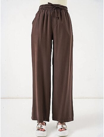 Pantalon à jambe large taille haute avec poche bdart