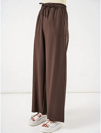 Pantalon à jambe large taille haute avec poche bdart