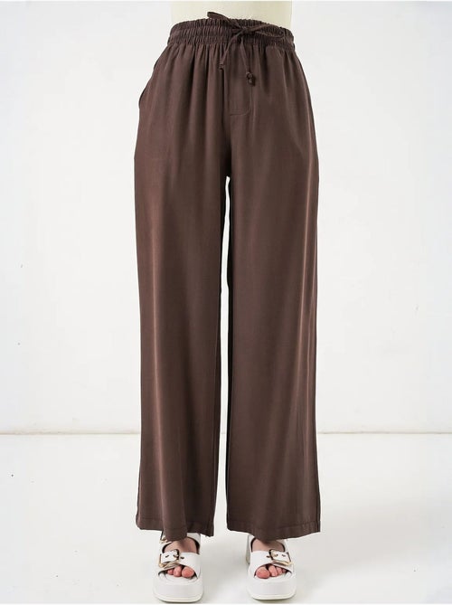 Pantalon à jambe large taille haute avec poche bdart - Kiabi Pantalon à jambe large taille haute avec poche bdart - Kiabi