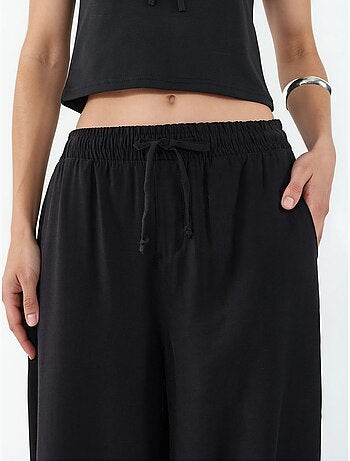 Pantalon à jambe large taille haute avec poche bdart