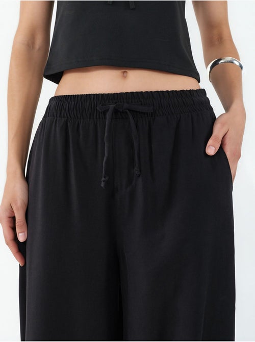 Pantalon à jambe large taille haute avec poche bdart - Kiabi Pantalon à jambe large taille haute avec poche bdart - Kiabi