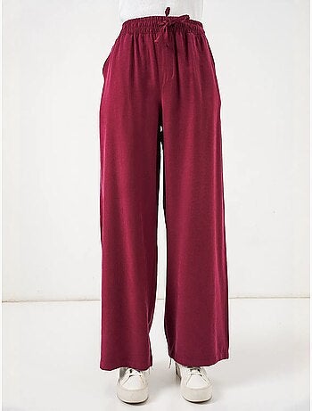 Pantalon à jambe large taille haute avec poche bdart