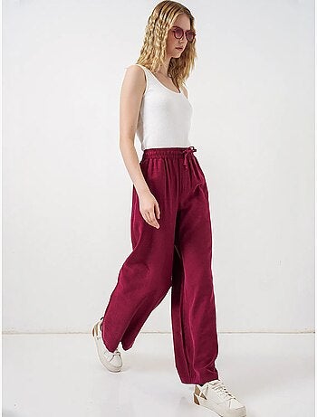 Pantalon à jambe large taille haute avec poche bdart
