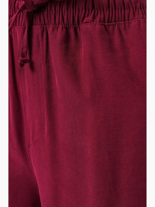 Pantalon à jambe large taille haute avec poche bdart - Kiabi