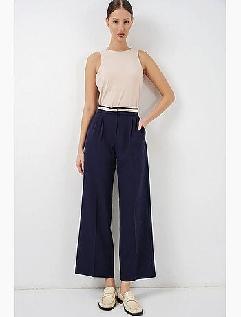 Pantalon à jambe large taille haute avec poches bdart