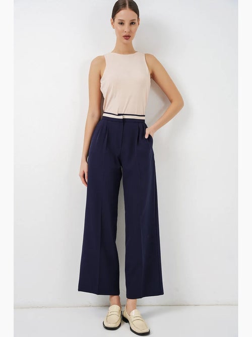 Pantalon à jambe large taille haute avec poches bdart - Kiabi