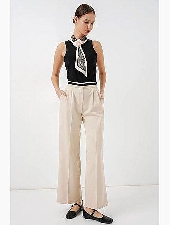 Pantalon à jambe large taille haute avec poches bdart