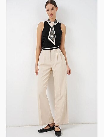 Pantalon à jambe large taille haute avec poches bdart