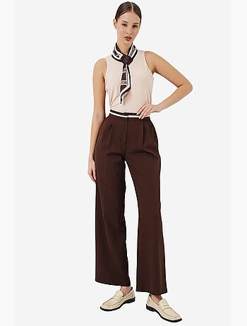 Pantalon à jambe large taille haute avec poches bdart