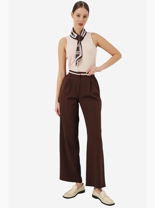 Pantalon à jambe large taille haute avec poches bdart - Kiabi