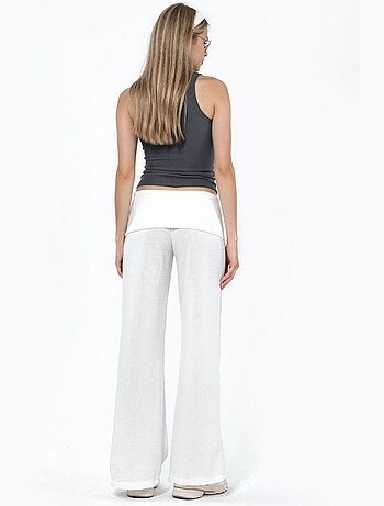 Pantalon à jambe large taille haute busem
