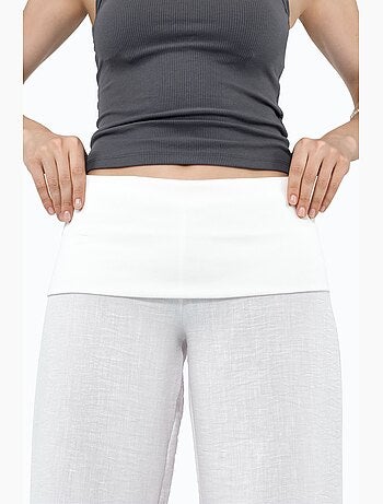 Pantalon à jambe large taille haute busem