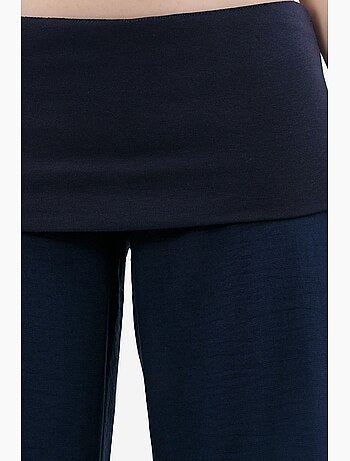 Pantalon à jambe large taille haute busem