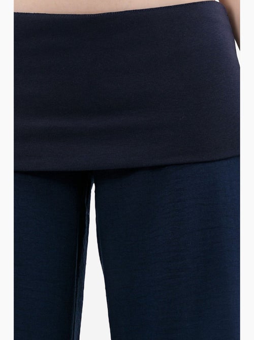 Pantalon à jambe large taille haute busem - Kiabi Pantalon à jambe large taille haute busem - Kiabi