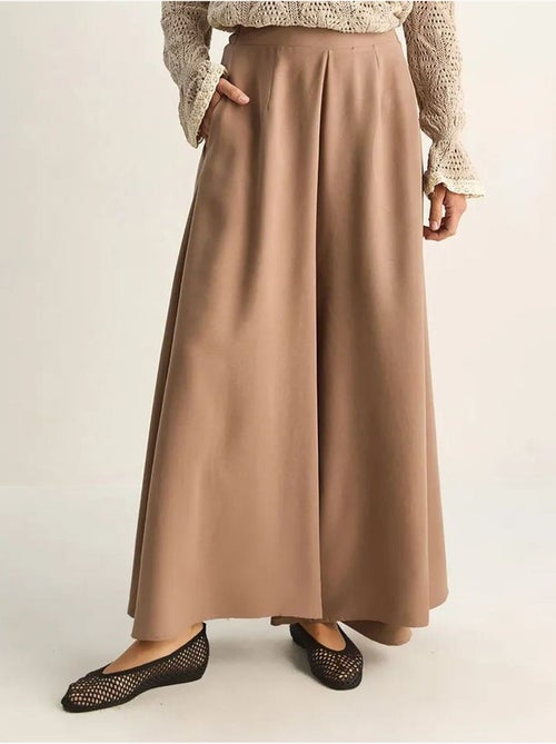 Pantalon à jambe large taille haute lucci - Kiabi Pantalon à jambe large taille haute lucci - Kiabi