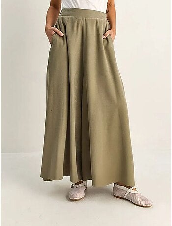 Pantalon à jambe large taille haute lucci