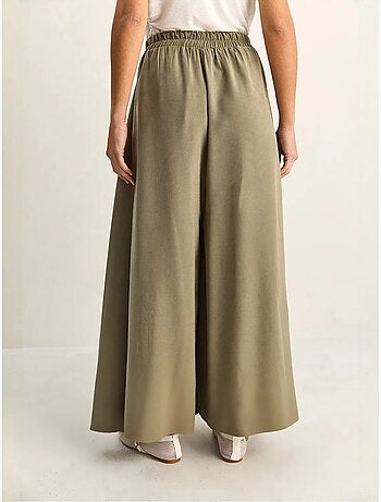 Pantalon à jambe large taille haute lucci