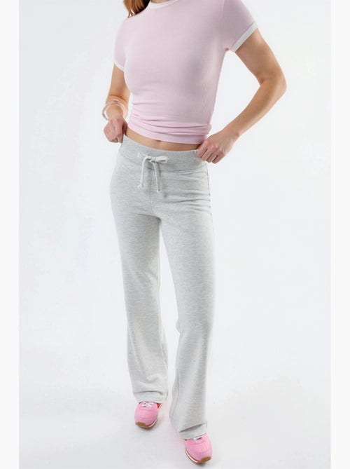 Pantalon à jambes évasées avec taille élastique busem - Kiabi Pantalon à jambes évasées avec taille élastique busem - Kiabi