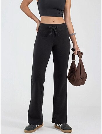Pantalon à jambes évasées avec taille élastique busem
