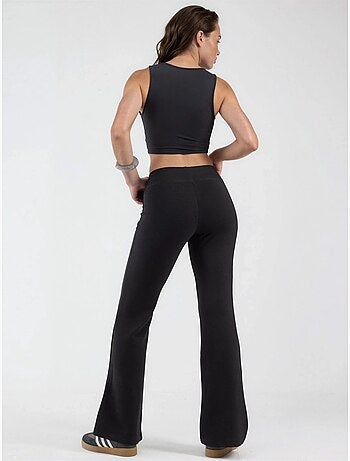 Pantalon à jambes évasées avec taille élastique busem