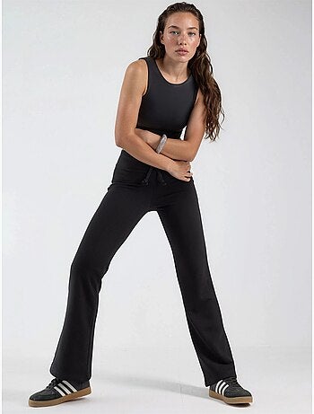 Pantalon à jambes évasées avec taille élastique busem