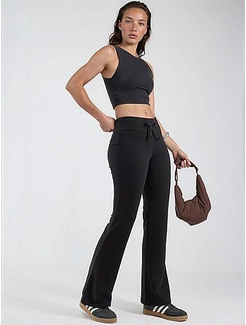 Pantalon à jambes évasées avec taille élastique busem