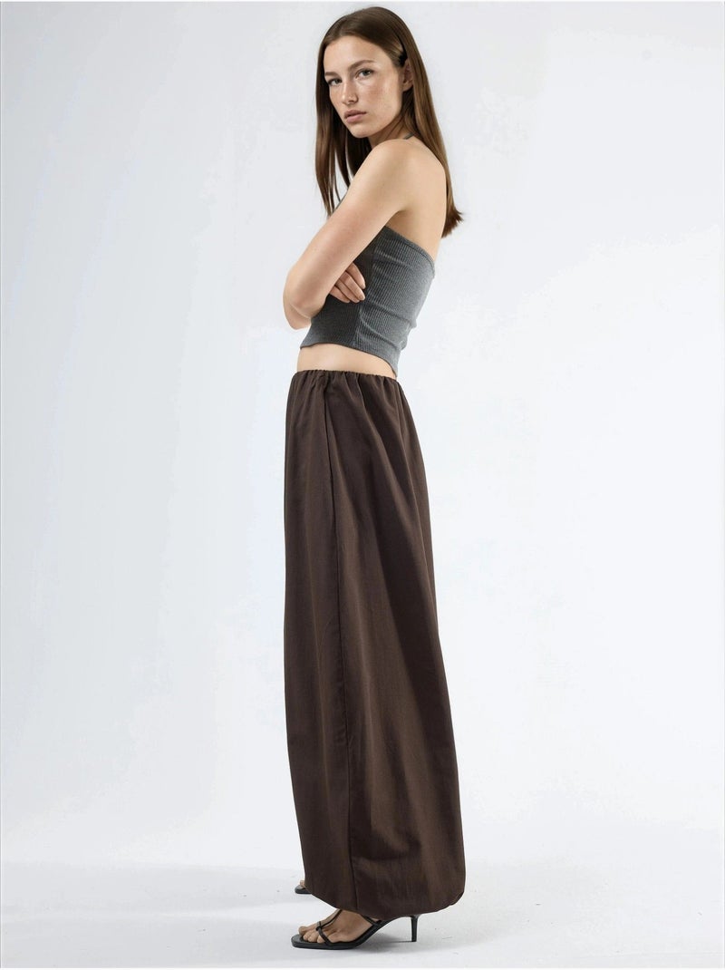 Pantalon à jambes larges busem Marron chocolat - Kiabi