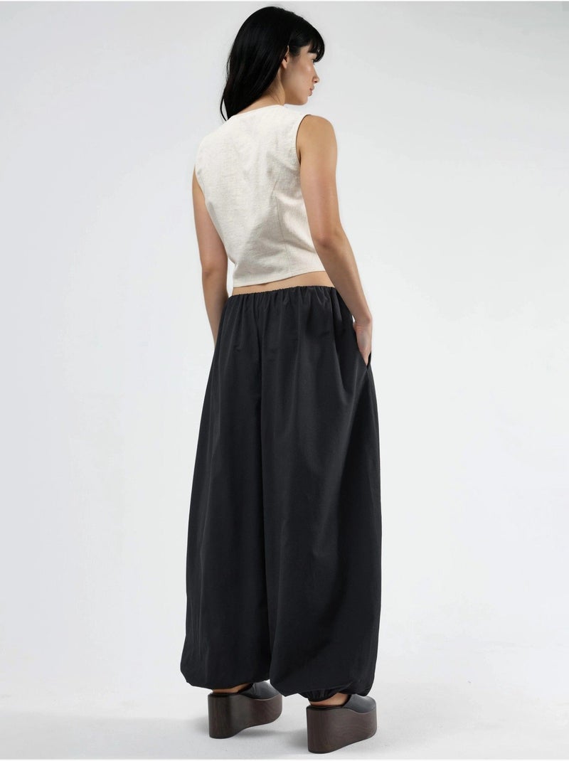 Pantalon à jambes larges busem Noir - Kiabi