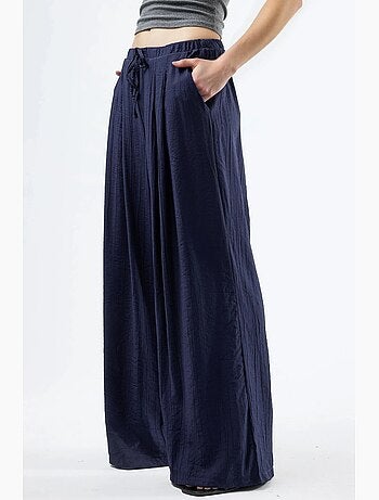 Pantalon à jambes larges et cordon de serrage busem