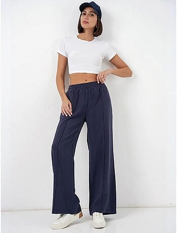 Pantalon à jambes larges et taille élastique bdart