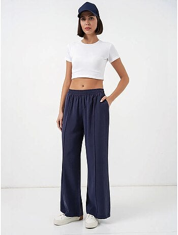 Pantalon à jambes larges et taille élastique bdart