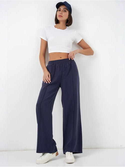 Pantalon à jambes larges et taille élastique bdart - Kiabi