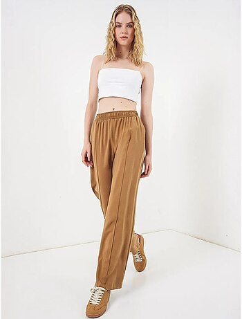 Pantalon à jambes larges et taille élastique bdart