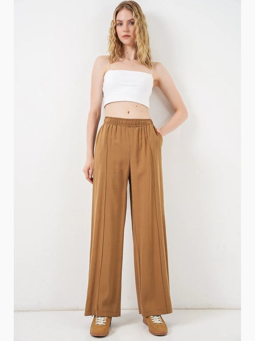 Pantalon à jambes larges et taille élastique bdart - Kiabi