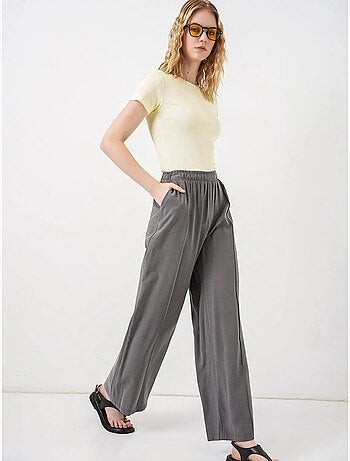 Pantalon à jambes larges et taille élastique bdart